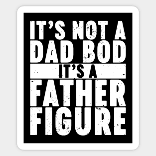 It's Not A Dad Bod It's A Father Figure Vintage Retro (White) Sticker